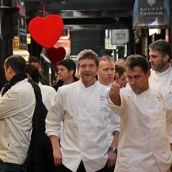 Michel Sarran et Simon Carlier formaient une partie de la brigade chic et toques de Toulouse lors de la Semaine de la la gastronomie française en Israêl, "So Franch, So Food".